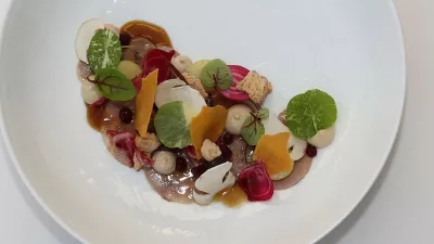 Kalfswang/Vlaams roodbruin bier /aubergine/bietjes