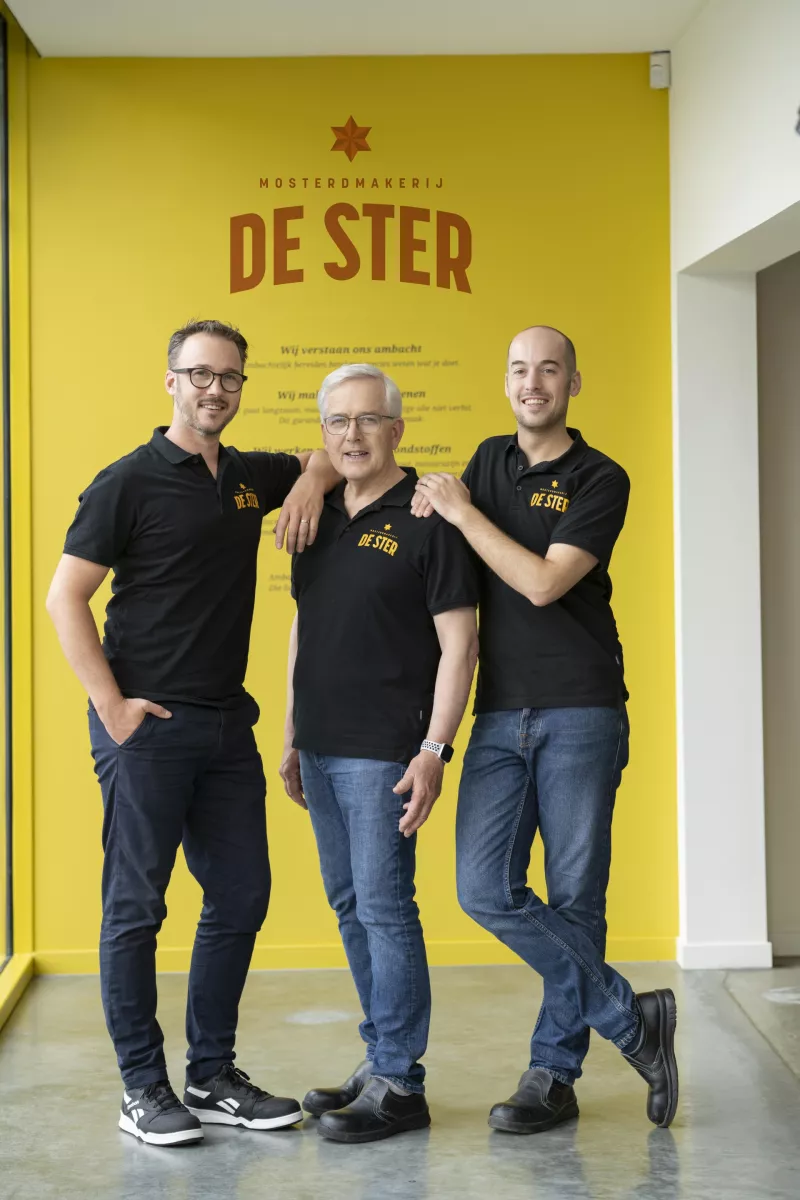 Paul, Christophe en Filip van De Ster Mosterdmakerij  Streekproduct.be