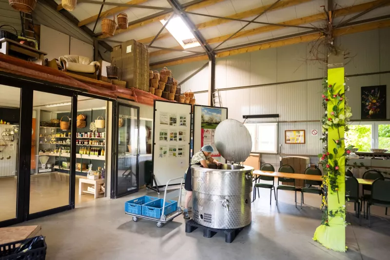 Een blik in de hoevewinkel van Gezond van bij ons Streekproduct.be