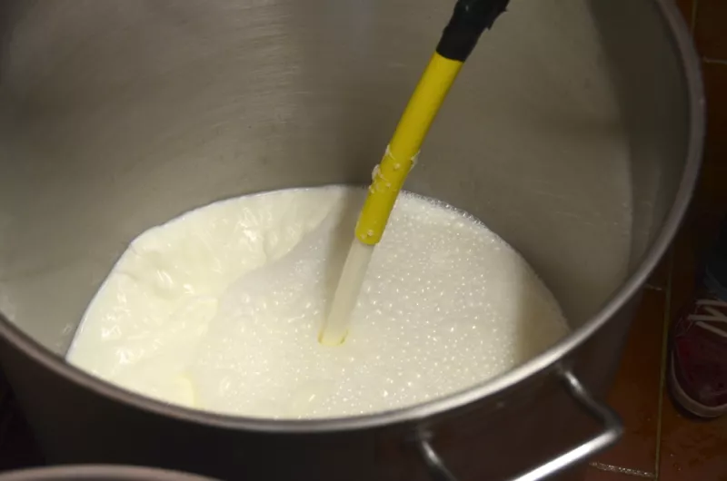 Hoevemelk wordt opgewarmd Streekproduct.be