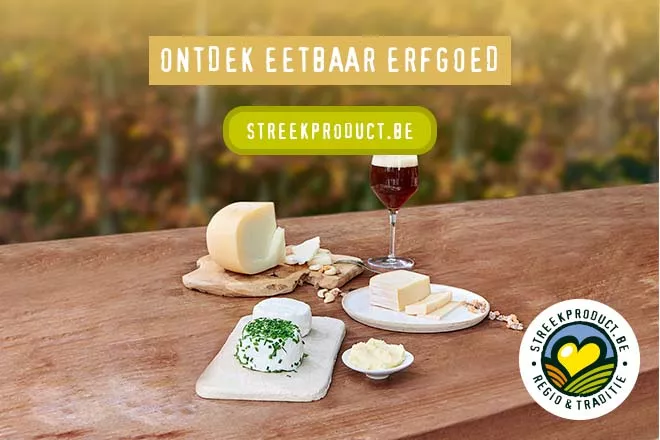 Tafelen met streekproducten - kaas en hoeveboter Streekproduct.be