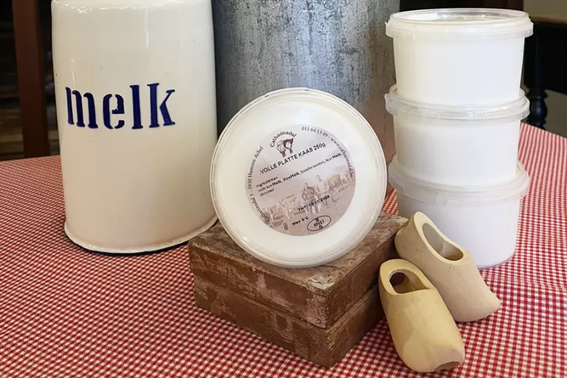 De volle plattekaas van Kaasmakerij Catharinadal Streekproduct.be