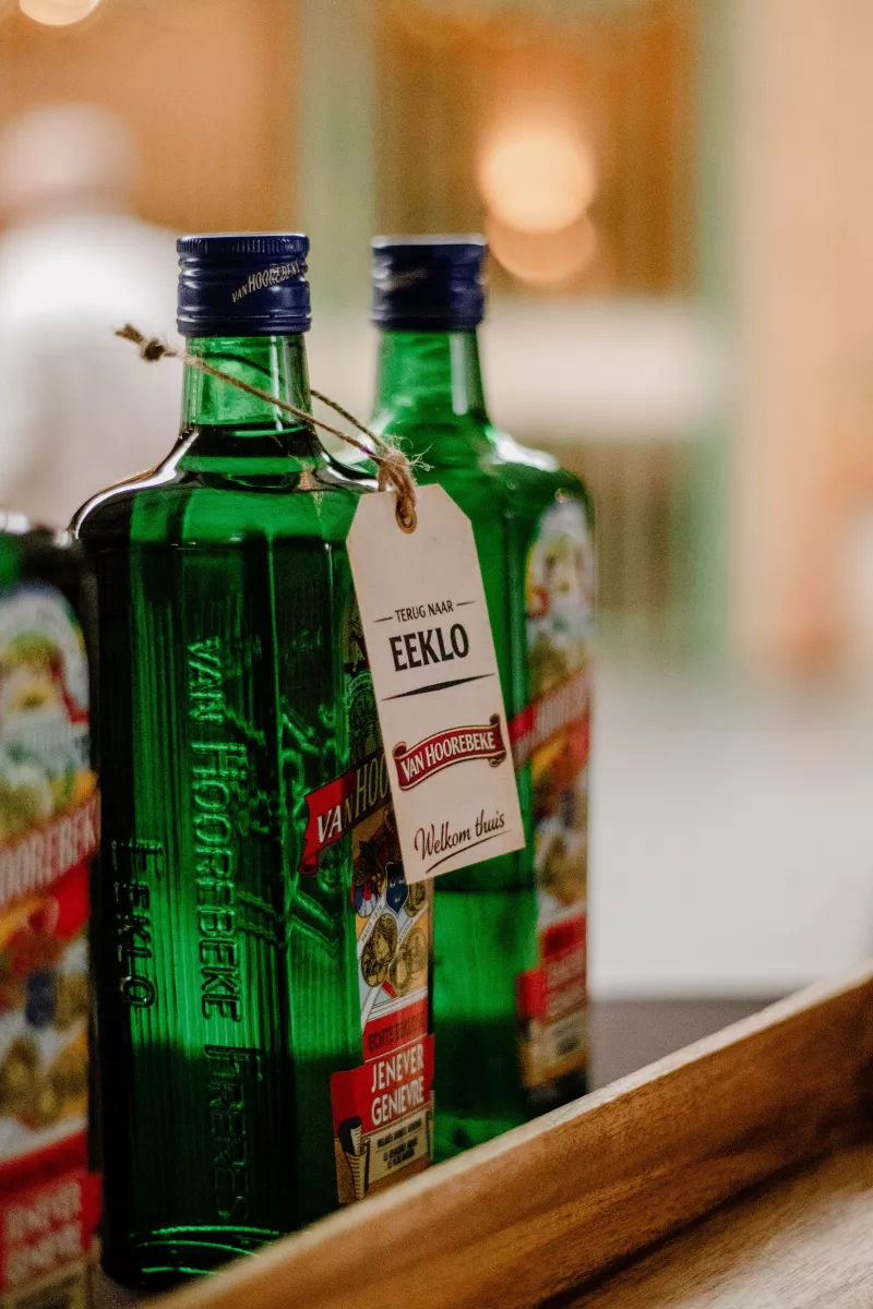 Eeklose jenever flessen Streekproduct.be