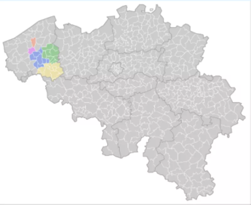 Het geografisch gebied van Vlaams roodbruin bier Streekproduct.be