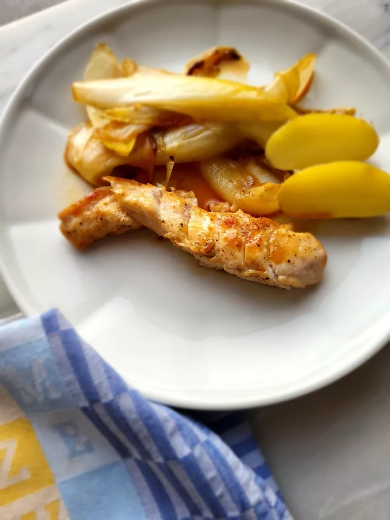 Konijnfilet met Brussels grondwitloof en Belgische elixir. Streekproduct.be